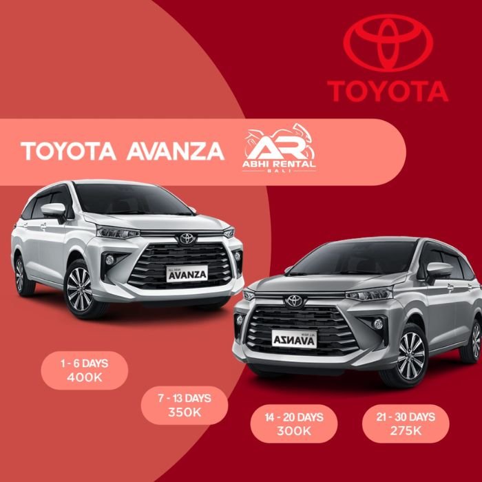 rent car toyota avanza bali