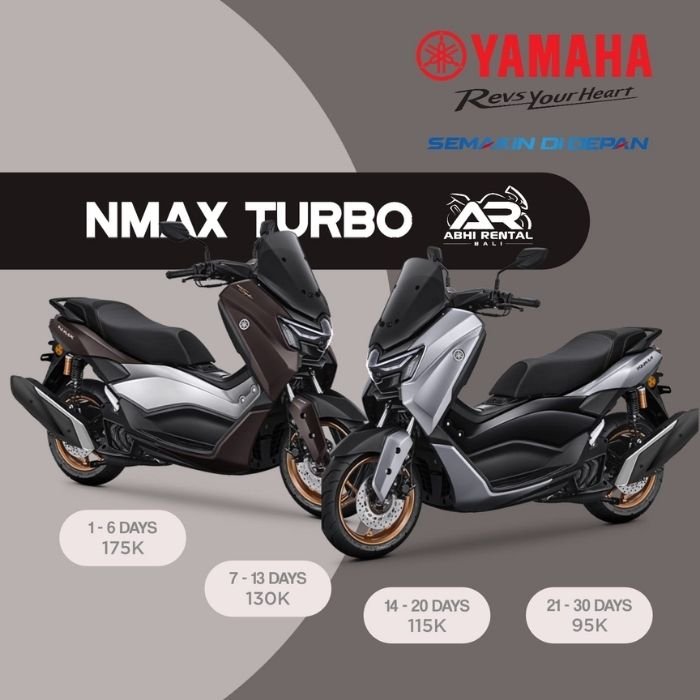 rental yamaha nmax turbo motor bike bali