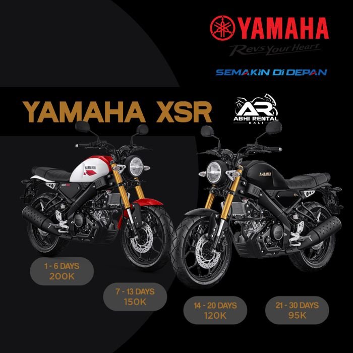 rental Yamaha xsr motor bike bali